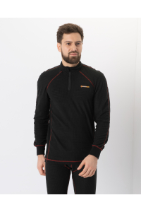 Термобелье Thermoline ZIP цв.чёрный, тк.Флис Фактурный (HM) (М)
