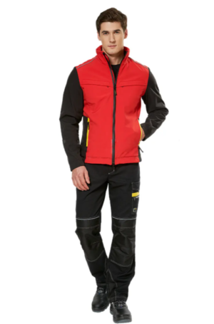 Куртка "Тайм" софтшелл (черн.-красн.) (М)