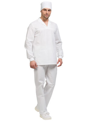 Костюм "Бейкер" с длинным рукавом мужской цв. бел. (М)