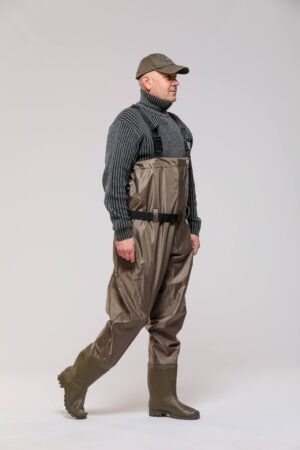 Полукомбинезон, мембрана, серый, войлок,BRW-01, HABITAT (вейдерсы) (М)