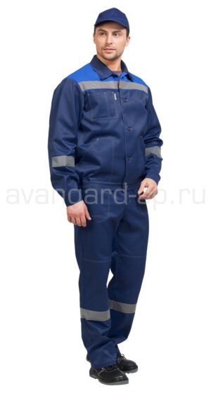 Костюм "Легион" New с п/к (т.синий-василёк) (М)