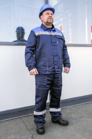 Костюм "Легион ДВ" удл.куртка/брюки, цв.т.синий/василек (М)