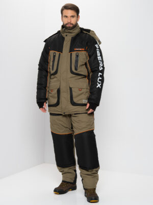 Костюм "Siberia LUX" зимний, цв.хаки/черный, тк.Breathable (HM) (М)