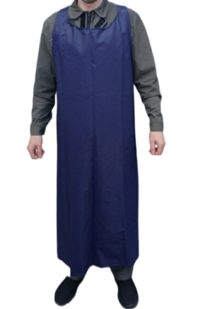 Фартук ПВХ тип А(резинка, фастекс) синий (М)