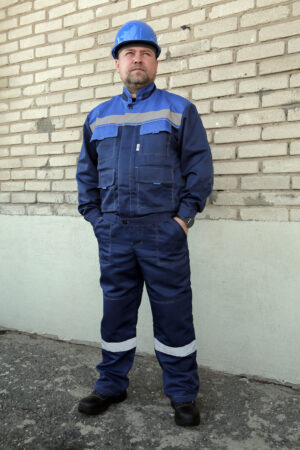 Костюм "Кристалл" с п/к, цв.синий/василёк (М)