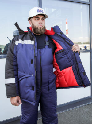 Костюм "Айсгард" утепленный с п/к, цв.т.синий/черный, (тк.Таслан), арт.ТнЗМим (М)