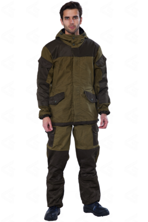 Костюм "Горка" утеп. на флисе, тк. палатка, накладки тк. грета, хаки (СТ) (М)