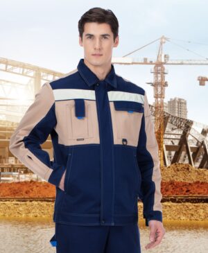 Костюм "Таль" мужской, с п/к, цв.син.-беж.(М)