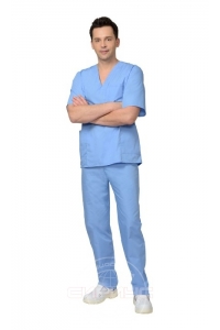 Костюм хирурга  универсальный (голубой) (М)